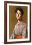 Girl in a Japanese Costume, c.1890-William Merritt Chase-Framed Premium Giclee Print