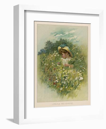 Girl in a Meadow 1889-null-Framed Art Print