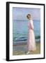 Girl in a Pink Dress, 1914-Michael Peter Ancher-Framed Giclee Print