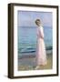 Girl in a Pink Dress, 1914-Michael Peter Ancher-Framed Giclee Print