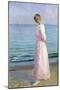 Girl in a Pink Dress, 1914-Michael Peter Ancher-Mounted Giclee Print