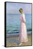 Girl in a Pink Dress, 1914-Michael Peter Ancher-Framed Stretched Canvas