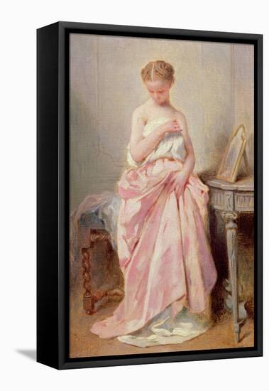 Girl in a Pink Dress-Charles Chaplin-Framed Stretched Canvas