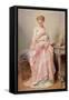 Girl in a Pink Dress-Charles Chaplin-Framed Stretched Canvas