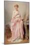 Girl in a Pink Dress-Charles Chaplin-Mounted Giclee Print