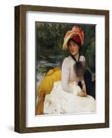 Girl in a Punt-Arthur Hacker-Framed Giclee Print