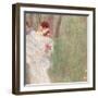 Girl in a White Dress Standing in a Forest-Gustav Klimt-Framed Giclee Print