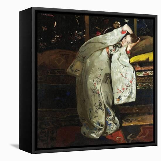 Girl in a White Kimono-George Hendrik Breitner-Framed Stretched Canvas