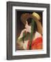 Girl in a Yellow Straw Hat-Friedrich Von Amerling-Framed Giclee Print