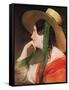 Girl in a Yellow Straw Hat-Friedrich Von Amerling-Framed Stretched Canvas