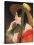 Girl in a Yellow Straw Hat-Friedrich Von Amerling-Stretched Canvas
