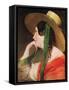 Girl in a Yellow Straw Hat-Friedrich Von Amerling-Framed Stretched Canvas