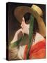 Girl in a Yellow Straw Hat-Friedrich Von Amerling-Stretched Canvas