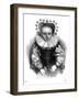 Girl in Adult Dress C16-null-Framed Art Print