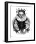 Girl in Adult Dress C16-null-Framed Art Print