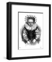 Girl in Adult Dress C16-null-Framed Art Print