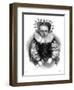 Girl in Adult Dress C16-null-Framed Art Print