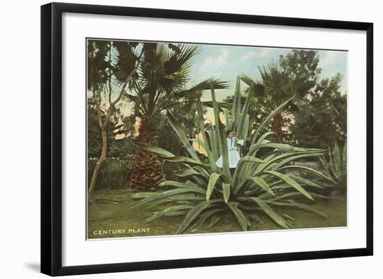 Girl in Agave-null-Framed Art Print