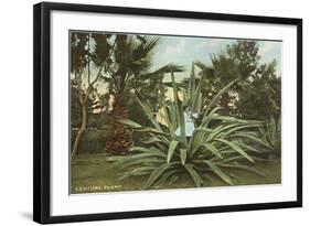 Girl in Agave-null-Framed Art Print