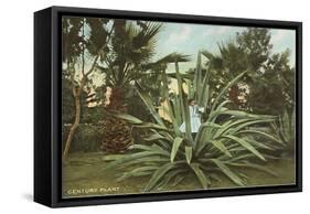 Girl in Agave-null-Framed Stretched Canvas