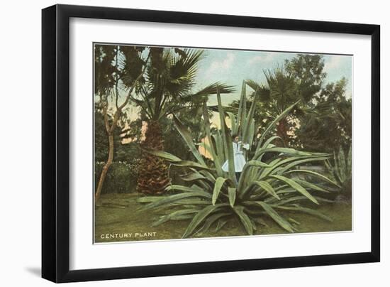 Girl in Agave-null-Framed Art Print