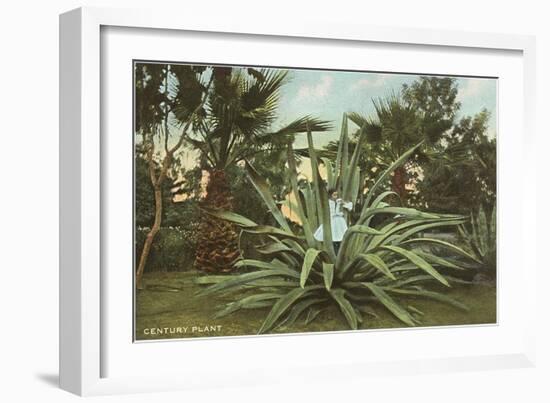 Girl in Agave-null-Framed Art Print