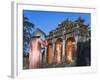 Girl in Ao Dai (Traditional Vietnamese Long Dress) and Conical Hat at Minh Mang Tomb, Vietnam-Keren Su-Framed Photographic Print