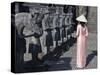 Girl in Ao Dai (Traditional Vietnamese Long Dress) and Conical Hat, Tomb of King Khai Dinh, Vietnam-Keren Su-Stretched Canvas