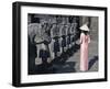 Girl in Ao Dai (Traditional Vietnamese Long Dress) and Conical Hat, Tomb of King Khai Dinh, Vietnam-Keren Su-Framed Premium Photographic Print