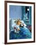 Girl in Bed Attended by Fairy-English School-Framed Giclee Print