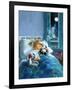 Girl in Bed Attended by Fairy-English School-Framed Giclee Print