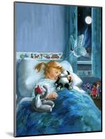 Girl in Bed Attended by Fairy-English School-Mounted Giclee Print