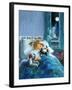 Girl in Bed Attended by Fairy-English School-Framed Giclee Print