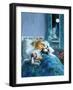 Girl in Bed Attended by Fairy-English School-Framed Giclee Print