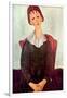 Girl in Black, 1918-Amedeo Modigliani-Framed Giclee Print