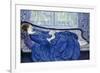 Girl in Blue, 1917-Frederick Carl Frieseke-Framed Giclee Print