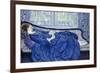 Girl in Blue, 1917-Frederick Carl Frieseke-Framed Giclee Print