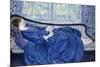 Girl in Blue, 1917-Frederick Carl Frieseke-Mounted Giclee Print