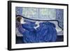 Girl in Blue, 1917-Frederick Carl Frieseke-Framed Premium Giclee Print