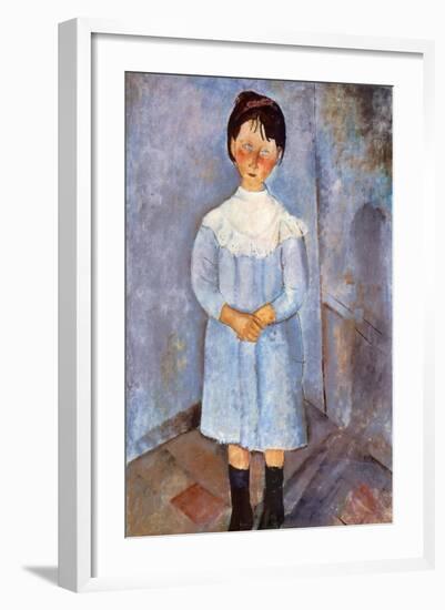 Girl in Blue, 1918-Amedeo Modigliani-Framed Giclee Print