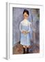 Girl in Blue, 1918-Amedeo Modigliani-Framed Giclee Print