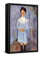 Girl in Blue, 1918-Amedeo Modigliani-Framed Stretched Canvas
