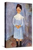 Girl in Blue, 1918-Amedeo Modigliani-Stretched Canvas