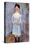 Girl in Blue, 1918-Amedeo Modigliani-Stretched Canvas