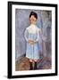 Girl in Blue, 1918-Amedeo Modigliani-Framed Giclee Print