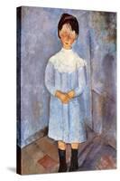 Girl in Blue, 1918-Amedeo Modigliani-Stretched Canvas