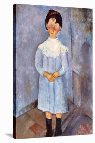 Girl in Blue, 1918-Amedeo Modigliani-Stretched Canvas