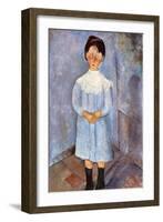 Girl in Blue, 1918-Amedeo Modigliani-Framed Giclee Print