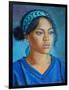 Girl in Blue 2020 (oil on canvas)-Tilly Willis-Framed Giclee Print