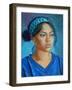 Girl in Blue 2020 (oil on canvas)-Tilly Willis-Framed Giclee Print